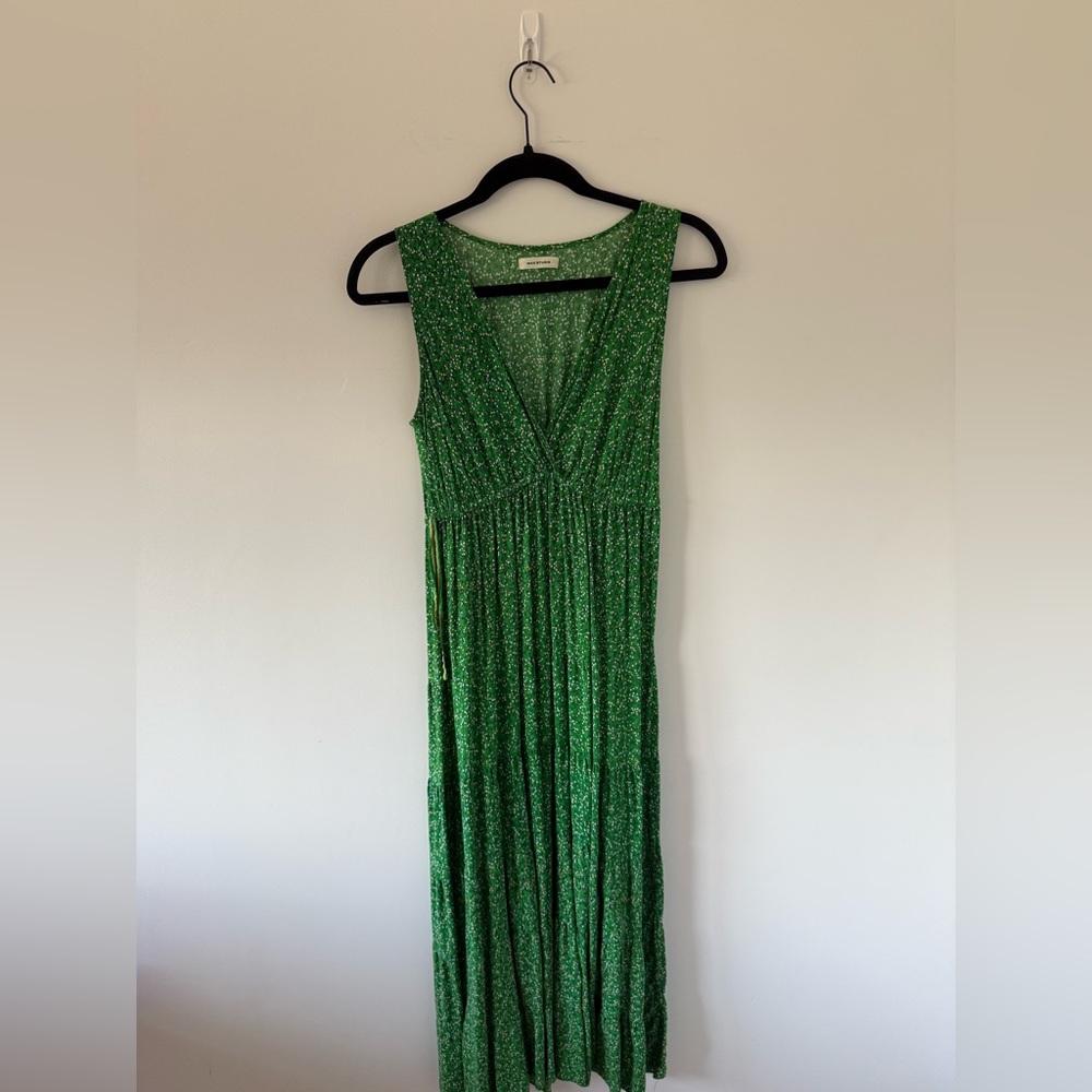 Green Sleeveless Maxi Dress